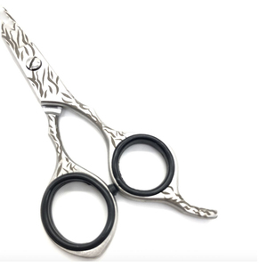 Tijeras de Peluquería Profesionales de Acero Inoxidable de Alta Calidad, Afiladas, Rectas, con Recubrimiento de Papel y Dedales Removibles - Product Image 3
