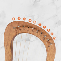 Wholesale Manufacturing Export Quality 10 Strings Lyre Harps Classic Music Instruments Handmade Wooden Lyre Harp