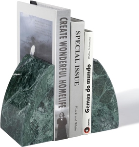 IE Élégants serre-livres décoratifs modernes en marbre pour bibliothèque, 8 lb, grands serre-livres en pierre pour livres lourds, antidérapants et robustes - Product Image 6