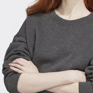 Sweat-shirt uni respirant décontracté pour femmes avec logo brodé personnalisé Sweat-shirt vierge en coton surdimensionné à col rond - Product Image 5