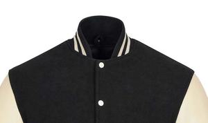 Veste de baseball unisexe personnalisée en gros avec logo, veste bomber décontractée de style universitaire avec manches en cuir, broderie, veste universitaire - Product Image 6