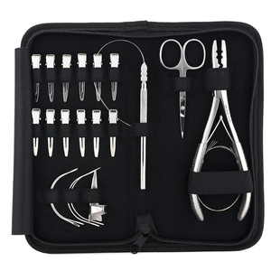 Kit d'outils professionnels pour extensions de cheveux en acier inoxydable à fermeture magnétique, écologique, prix usine Kaamir Instruments - Product Image 2