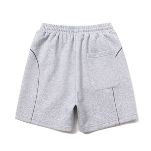 Servicio OEM, Pantalones Cortos Deportivos Personalizados de Felpa Gruesa para Hombre, Pantalones Cortos Deportivos Casuales de Algodón con Cordón y Logotipo - Product Image 4