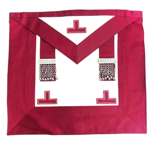 Delantal de alta calidad con bordado a mano con detalles de hilo dorado y tela de alta calidad para uso en logias distinguidas. - Product Image 3