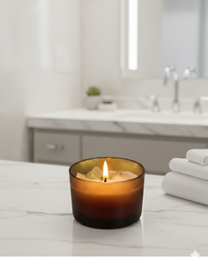 Bougie parfumée artisanale en cire de soja en pot cylindrique, design apothicaire vintage, écologique, pour Noël, Halloween, Diwali - Product Image 2