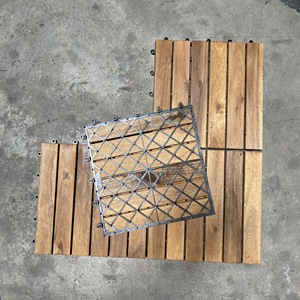Viet Wood 300x300mm Contemporary Waterproof Anti-Slip Eco-Friendly <b>Interlocking</b> Vietnam Acacia Outdoor Decking <b>Tiles</b> Matt Finish - Product Image 5