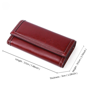 Nouveaux sacs fourre-tout en cuir véritable pour femmes, portefeuilles longs, logo personnalisé imprimé, fermeture éclair, service OEM écologique, toile de lin - Product Image 3