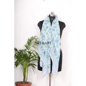 100% Cotton Women Beach Wear Hand Block Print Pareo/Sarong Comfortable Girls Pareo Sarong with <b>Light</b> Weight scarf for <b>cover</b>-up - Product Image 1