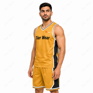 Maillot de basket-ball unisexe, impression par sublimation intégrale, tissu polyester respirant haute performance, sans manches - Product Image 2