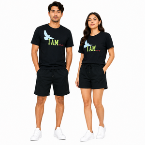 T-shirts et shorts personnalisés pour hommes, 100% coton jersey, anti-boulochage, impressions numériques par sublimation DTG, écologiques, séchage rapide, respirants - Product Image 6
