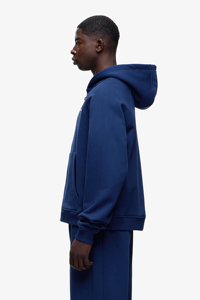 Sweat-shirt à capuche bleu marine pour homme avec logo personnalisé et pantalon assorti, ensemble de survêtement OEM ODM, vêtements en gros - Product Image 6