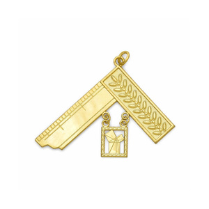 Collier de Maître Ancien Maçon Personnalisé Plaqué Or, Bijou de Collation Fraternelle - Product Image 1