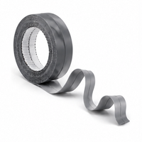 Bande d'étanchéité PVC grise pour salle de bain 50mm 5m, bande de calfeutrage étanche pour baignoire, toilettes, lavabo