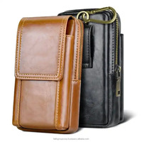 Accessoires pour téléphones portables pour hommes, étuis pour téléphone, sacs, ceinture avec logo personnalisé, pochette pour la taille du téléphone en cuir artificiel