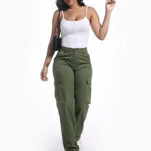 กางเกงคาร์โก้เอวกลางทรงเข้ารูปสำหรับผู้หญิง แฟชั่นทันสมัย ระบายอากาศได้ดี สวมใส่สบาย ดีไซน์เรียบง่าย สีพื้น เหมาะสำหรับฤดูหนาว - Product Image 2