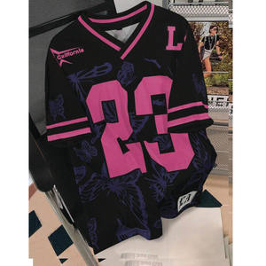 Camiseta de Fútbol de Malla Sublimada Personalizada, Estilo Urbano Oversize Y2K, Camiseta Deportiva Sublimada al por Mayor - Product Image 1