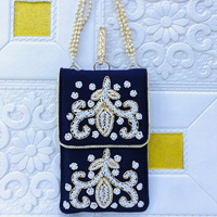 Dompet Mini Bordir Buatan Tangan dengan Pegangan Mutiara – Tas Pesta Desainer Etnik untuk Wanita Berbagai Warna