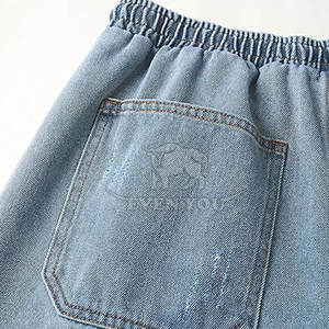 Pantalones Cortos de Moda Urbana para Hombre, Diseñados con Ajuste Cómodo y Estilo Jeans Jorts - Product Image 6