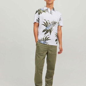 Camisa Polo de Manga Corta con Estampado Floral para Hombre, Transpirable, de Algodón Oxford, Informal, para Golf, Corte Regular, Ropa Deportiva de Verano, Venta al Por Mayor - Product Image 2