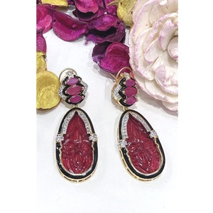 Impresionantes Pendientes de Moissanita Chapados en Oro de Latón de la Mejor Calidad para Fiestas Nocturnas de Mujeres - Product Image 1