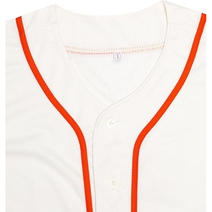Camiseta de Béisbol Blanca Clásica con Diseño de Raya Roja, Ropa Deportiva Personalizada para Equipos, para Competencia Profesional - Product Image 4