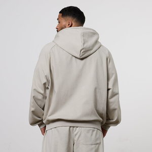 Autumn American Streetwear Brand High Street <b>Hooded</b> Fleece Sweatshirt Loose Zipper <b>Cardigan</b> <b>Men</b> Solid 100% 3D Embroidery - Product Image 2