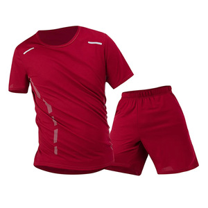 Ensemble 2 pièces homme couleur unie sur mesure 2026 – T-shirt et short d'été – Prix usine de gros - Product Image 2