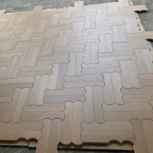 Parquet en chêne blanc de qualité classique à 3 couches, 8,66 po x 19 mm avec couche de usure de 6 mm, joint mâle et femelle, longueur fixe de 220 mm pour hôtels - Product Image 4