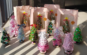 Coton arbre de noël décoration festive coton doux artisanat pour affichage de bureau à domicile fabriqué au Vietnam 2025 meilleure vente - Product Image 3