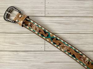 Wholesale Custom Western Dress Buckle Tooled <b>Belt</b> for Men Women Cowgirl Cowboy <b>Belt</b> - Product Image 6