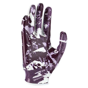 Gants de sport à doigts entiers, violet et blanc, gants de football américain, motif camouflage, polyester respirant, unisexe, toutes saisons - Product Image 4