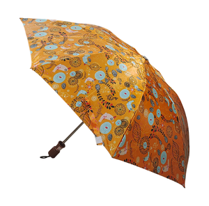 Paraguas Plegable de 2 Secciones con Estampado Amarillo, Compacto y Ligero, para Viajes, para Hombres y Mujeres, con un Diseño Elegante - Product Image 1