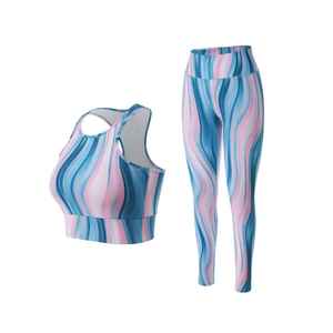 2026 Two Piece Workout Sublimation Yoga Sets Printed Fitness Yoga Wear <b>Women</b> Gym Solid Breathable <b>Waterproof</b> - Product Image 6