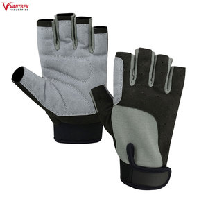 Gants de pêche en polyester demi-doigts en gros, impression personnalisée, marque personnalisée, respirants, antidérapants, anti-UV, fermeture auto-agrippante - Product Image 2