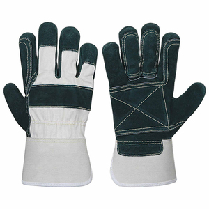 Hand Protective Double Palm Leather Working Garden <b>Gloves</b> Heavy Duty Reinforced Fireproof Anti-cut Safety Rigger Work <b>Gloves</b> - Product Image 5