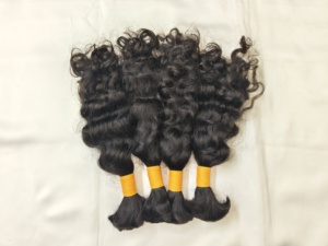 Peluca de Cabello Humano Natural Liso de 20 Pulgadas, Cabello Indio Virgen, 100% Humano, Color Negro Natural, Cutícula Alineada, con Frente de Encaje HD - Product Image 3