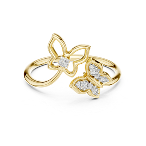Anillo de Diamantes Cultivados en Laboratorio, Redondos, en Oro Blanco de 14K para Mujer |   Ropa de Oficina |   Diamante Cultivado Nuevo - Product Image 3