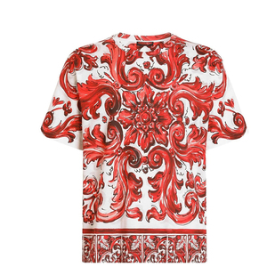 เสื้อยืดพิมพ์ลายบาโรกสุดหรูสำหรับผู้ชาย พรีเมียม โอเวอร์ไซส์ ผ้าฝ้าย 100% คอกลม แขนสั้น แฟชั่นสตรีทแวร์ เสื้อยืดลายกราฟิกสั่งทำ OEM - Product Image 1