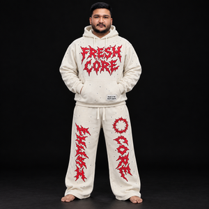 Ensemble de survêtement pour homme en molleton épais, veste à capuche et pantalon large, imprimé graphique en strass, streetwear d'hiver personnalisé - Product Image 3