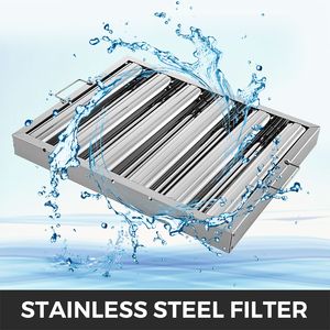 Paquete de 6 Filtros Comerciales para Campana Extractora, Acero Inoxidable 430, 5 Ranuras, 19.5W X 15.5H Pulgadas, para una Mejor Circulación de Aire - Product Image 2