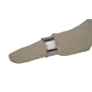 Tendance finition polie Design porte-serviettes pour décor de Table à manger fête de mariage et hôtels vaisselle Design ronds de serviette - Product Image 4