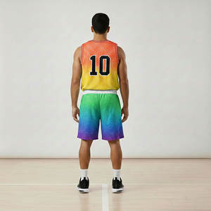 Custom Design Team Name Applique <b>Basketball</b> <b>Shorts</b> Uniform Set for Men <b>Women</b> Training Sublimation Sportswear Dress Jerseys - Product Image 2