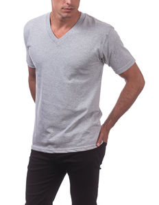 Camisetas de Manga Corta con Cuello en V para Hombre, 100% Algodón Ecológico, Transpirables, en Oferta - Product Image 3