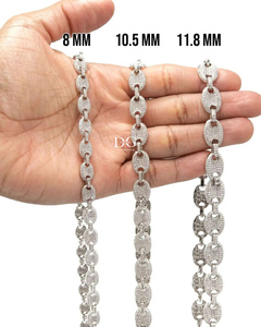 เครื่องประดับฮิปฮอป ทอง 14K 24 นิ้ว ชุบโรเดียม สร้อยคิวบันเพชรโมอิสซาไนต์เพาะเลี้ยงสำหรับทุกเพศ ขายส่งเพชรเต็มเส้น - Product Image 4