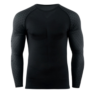 Rashguards pour hommes cousus à la machine, style sportif athlétique, vêtements de sport d'extérieur, rashguard à bas prix - Product Image 2