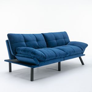 Divano Letto Pieghevole Moderno Blu Navy - Product Image 6
