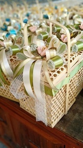 Decorative Bamboo Gift <b>Basket</b> Natural Material for Retail <b>Display</b> - Product Image 6