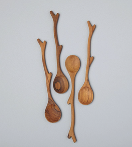 Wooden Sunflower Duo Spoon Factory Direct Vietnam Natural Wood Material For Cooking Serving Kitchen <b>Tool</b> Custom <b>Engraved</b> Logo - Product Image 3