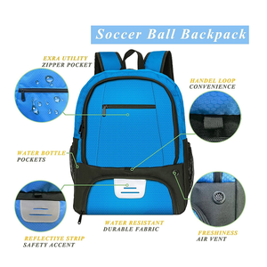 Flp Gears OEM/ODM Casual Large Sport Soccer Backpack with Oxford Fabric USB & Zipper Closure Customizable for <b>Baseball</b> & Laptop - Product Image 6