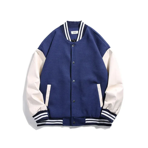 Chaqueta Varsity Personalizada de Lana y Poliéster para Hombre, Estilo Bomber de Béisbol, Cortavientos, Manga Larga, con Botones, Ropa Exterior Universitaria - Product Image 6